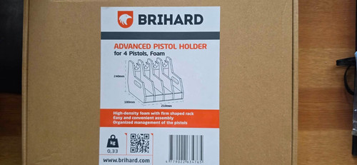 Brihard pistol foam gun rack - foam,